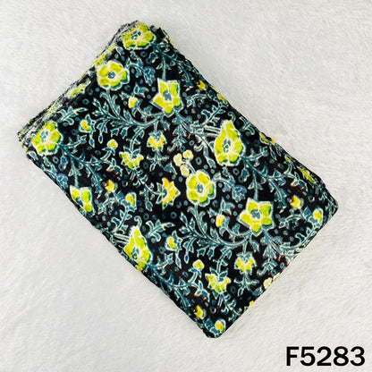 Digital Print Gajji Silk Fabric - F5283