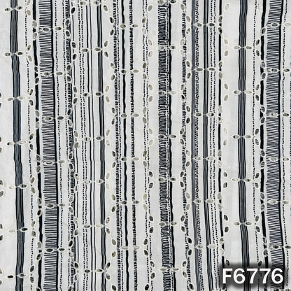 Stripe Hokaba Cambric Cotton Fabric - F6776