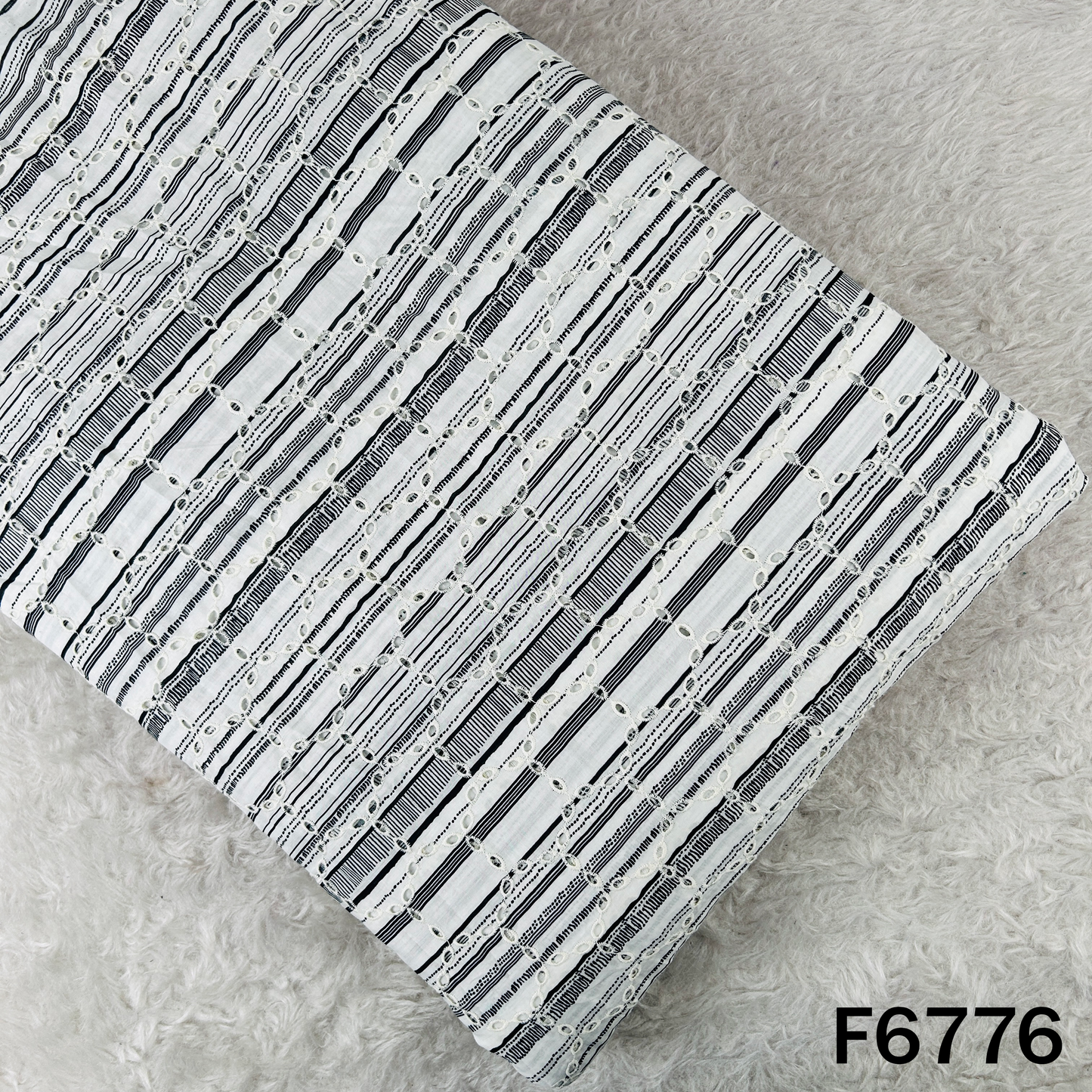 Stripe Hokaba Cambric Cotton Fabric - F6776