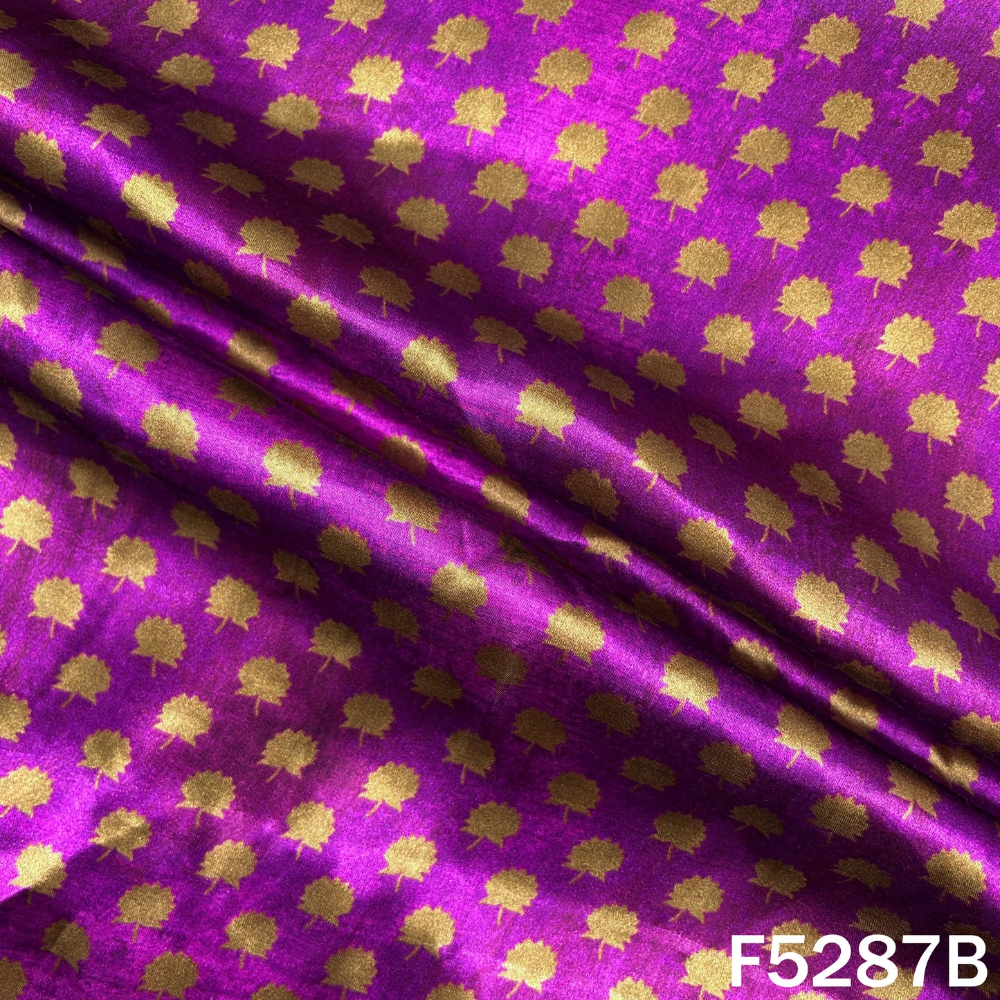 Digital Print Gajji Silk Fabric - F5287