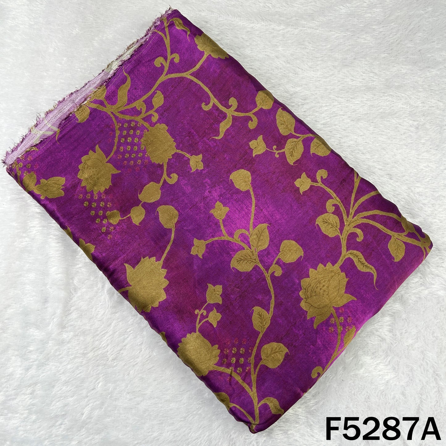 Digital Print Gajji Silk Fabric - F5287