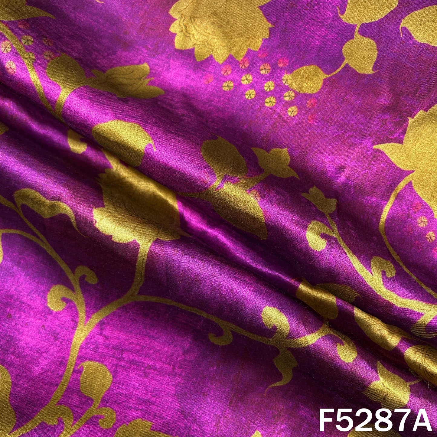 Digital Print Gajji Silk Fabric - F5287