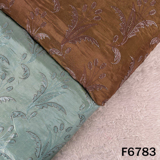 Cut Dana Thread Sequins Embroidered Shimmer Tissue Fabric - F6783