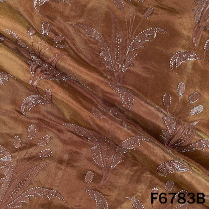 Cut Dana Thread Sequins Embroidered Shimmer Tissue Fabric - F6783