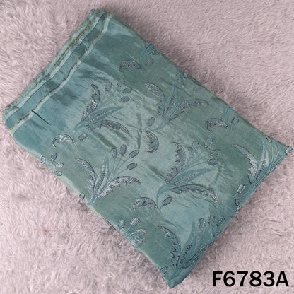 Cut Dana Thread Sequins Embroidered Shimmer Tissue Fabric - F6783