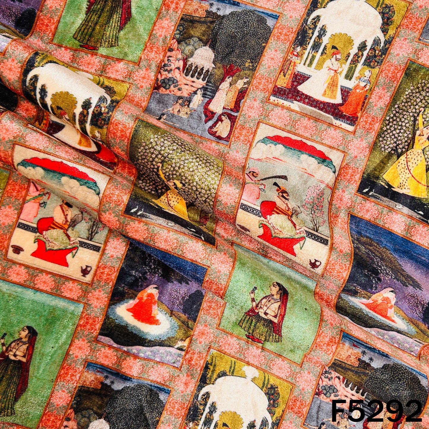 Digital Print micro Velvet Fabric - F5292