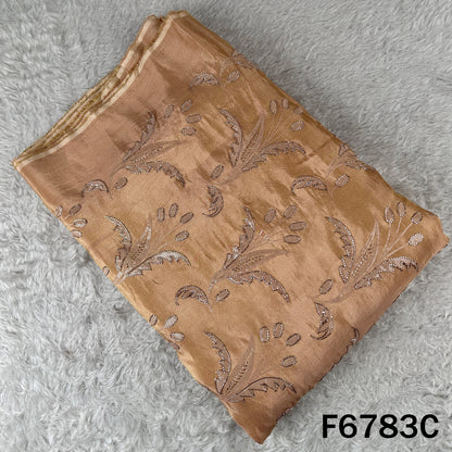 Cut Dana Thread Sequins Embroidered Shimmer Tissue Fabric - F6783