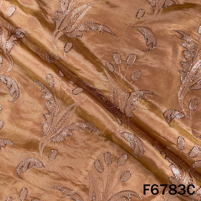 Cut Dana Thread Sequins Embroidered Shimmer Tissue Fabric - F6783