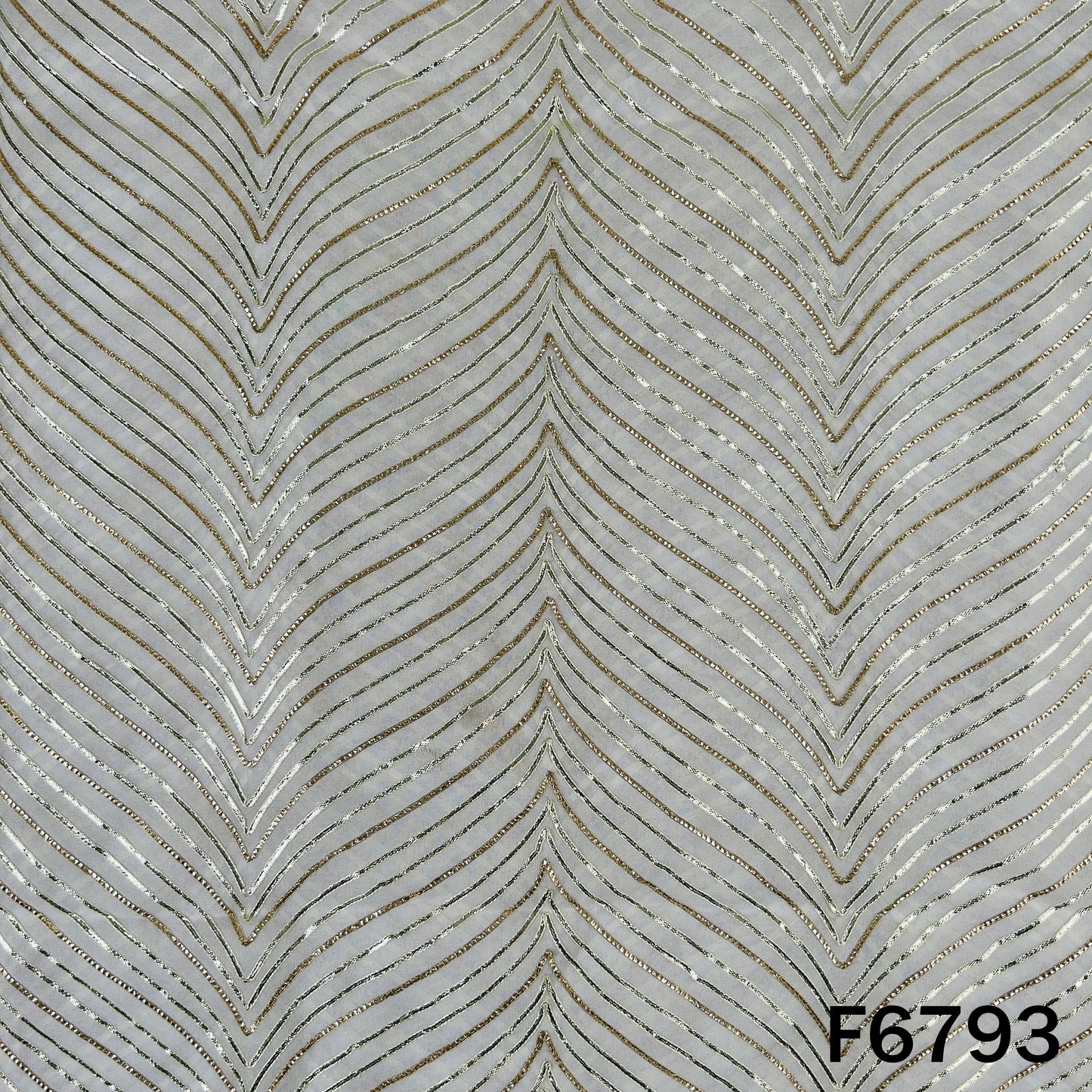 Dyeable Gota Patti Georgette Fabric - F6793