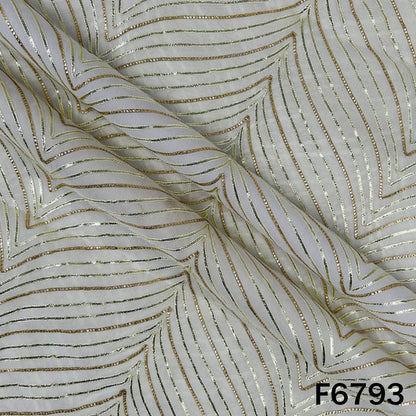 Dyeable Gota Patti Georgette Fabric - F6793