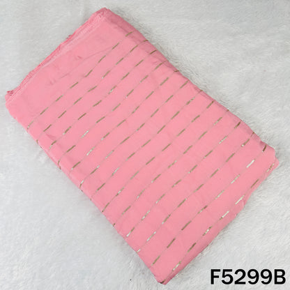 Zari Sequins Embroidered Chinnon Chiffon Fabric - F5299