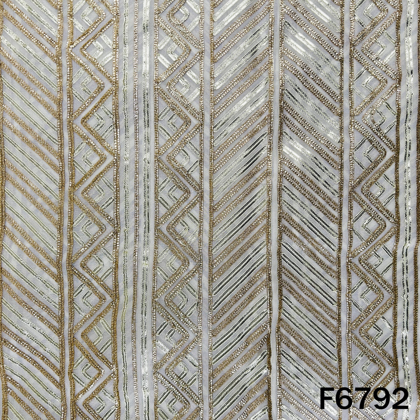 Dyeable Gota Patti Georgette Fabric - F6792