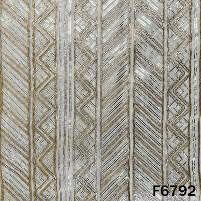Dyeable Gota Patti Georgette Fabric - F6792