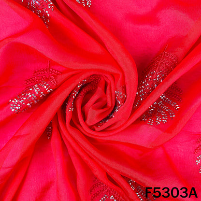Cut Dana Thread Work Chinnon Chiffon Fabric - F5303