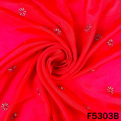 Cut Dana Thread Work Chinnon Chiffon Fabric - F5303