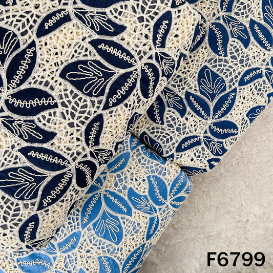 Crochet Work Denim Fabric - F6799