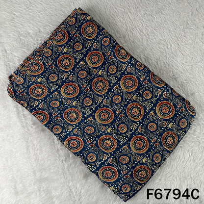Ajrakh Print Modal Satin Fabric - F6794