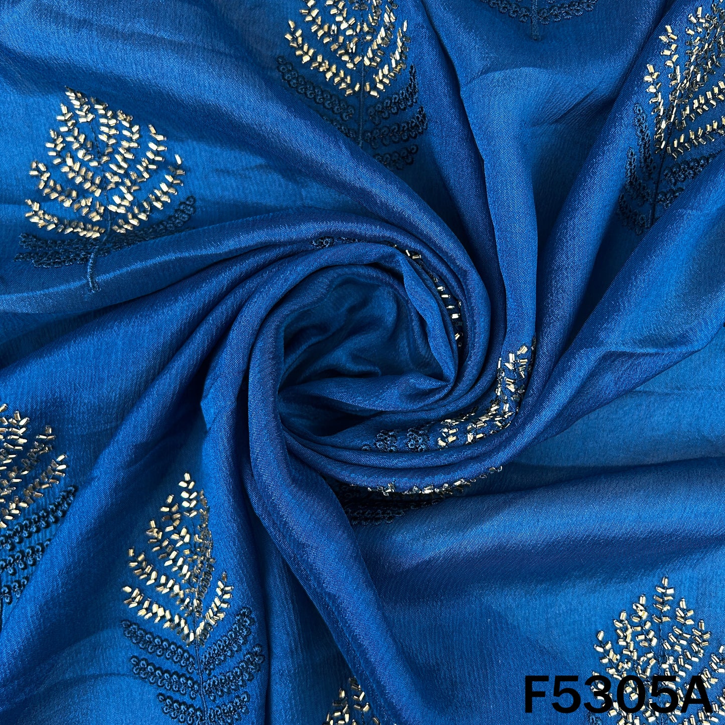 Cut Dana Thread Work Chinnon Chiffon Fabric - F5305