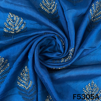 Cut Dana Thread Work Chinnon Chiffon Fabric - F5305