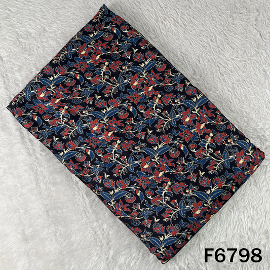 Ajrakh Print Modal Satin Fabric - F6798