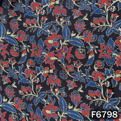Ajrakh Print Modal Satin Fabric - F6798