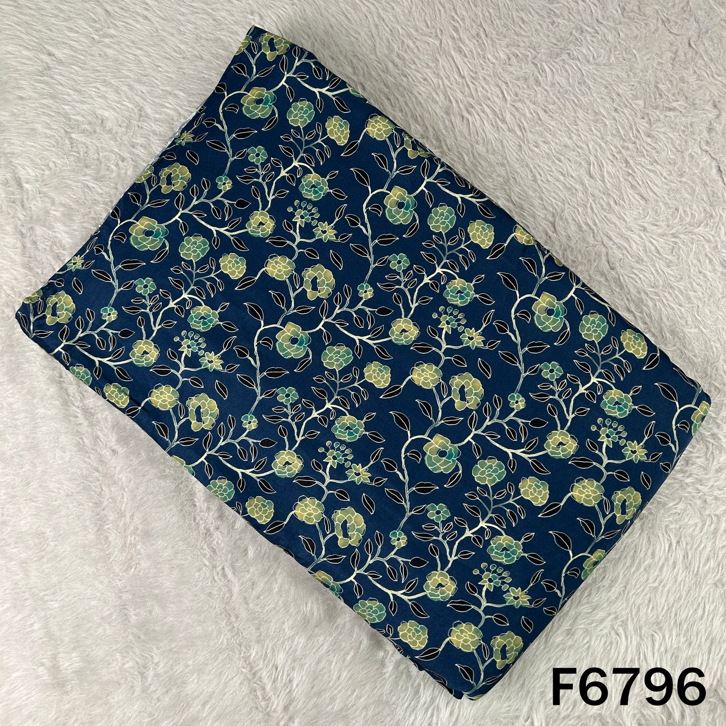 Floral Print Modal Satin Fabric - F6796