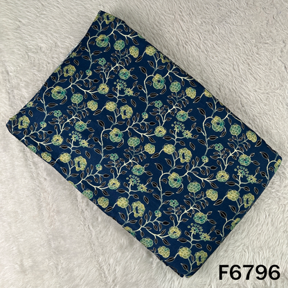 Floral Print Modal Satin Fabric - F6796