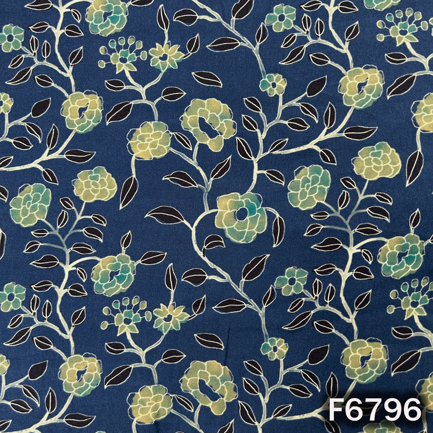 Floral Print Modal Satin Fabric - F6796
