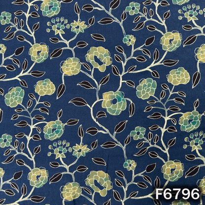 Floral Print Modal Satin Fabric - F6796