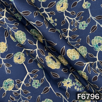 Floral Print Modal Satin Fabric - F6796