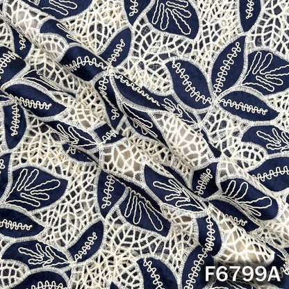 Crochet Work Denim Fabric - F6799