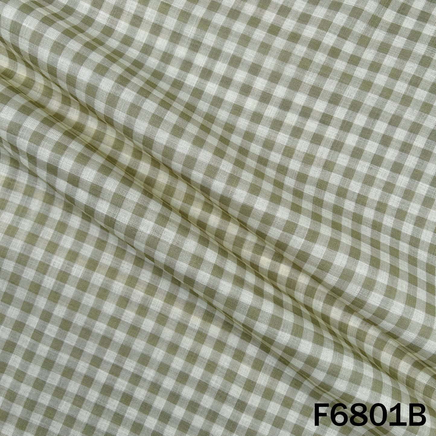 Printed Check Linen Fabric - F6801