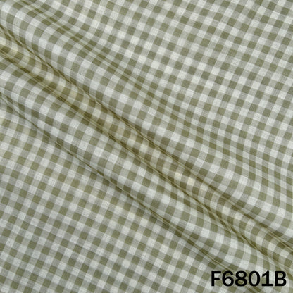 Printed Check Linen Fabric - F6801