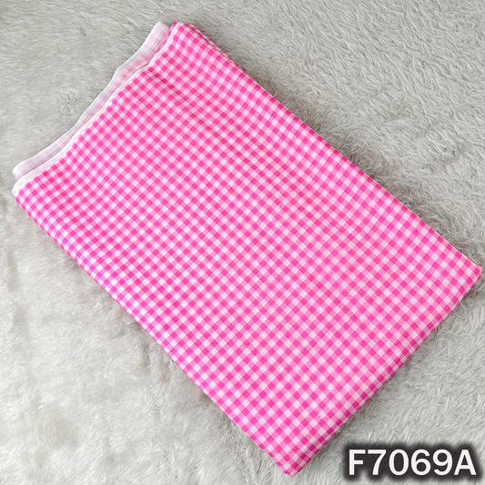 Printed Check Linen Fabric - F7069