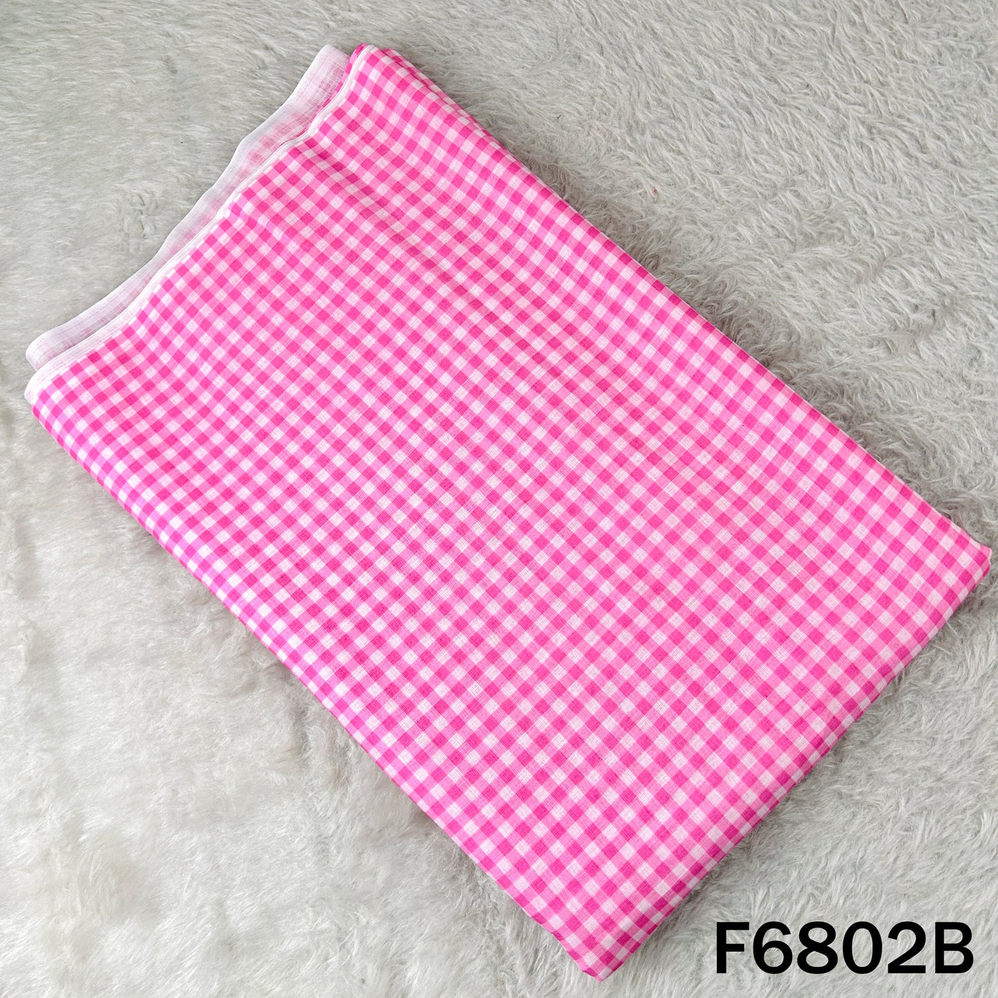 Printed Check Linen Fabric - F6802