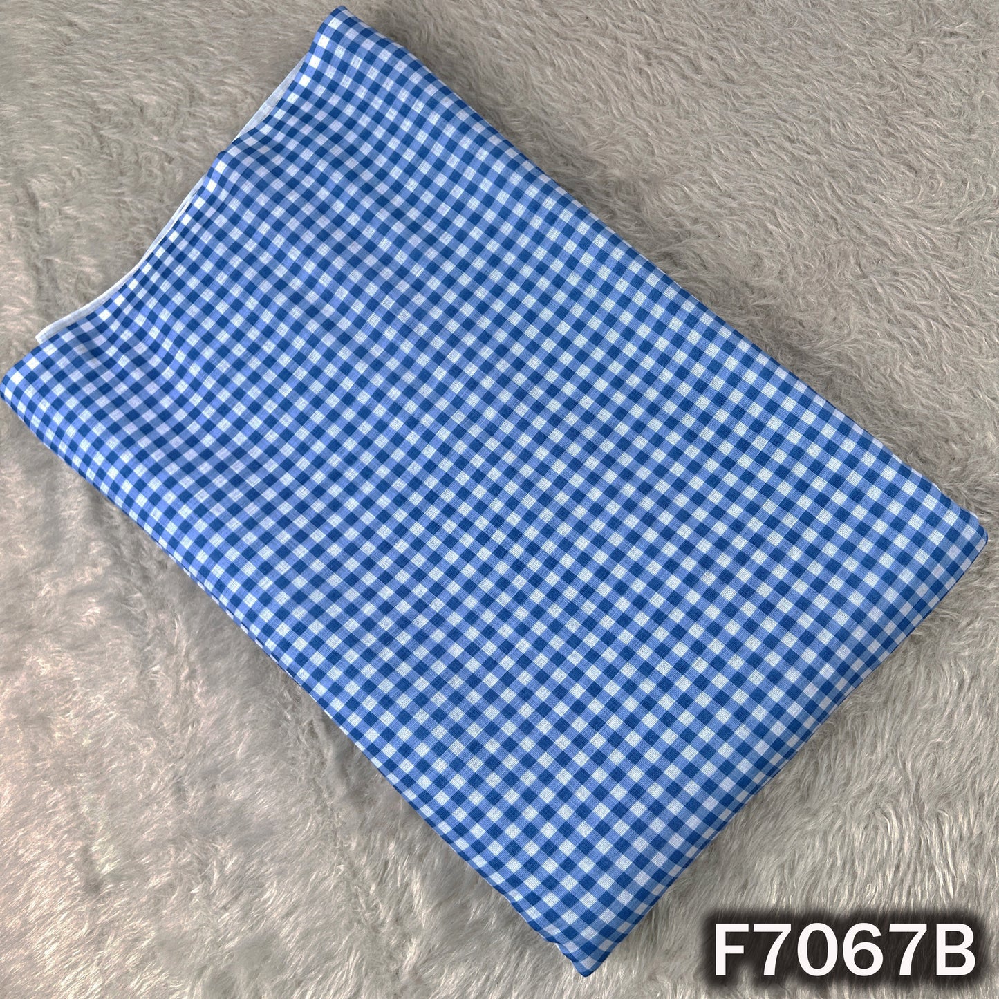 Printed Check Linen Fabric - F7067