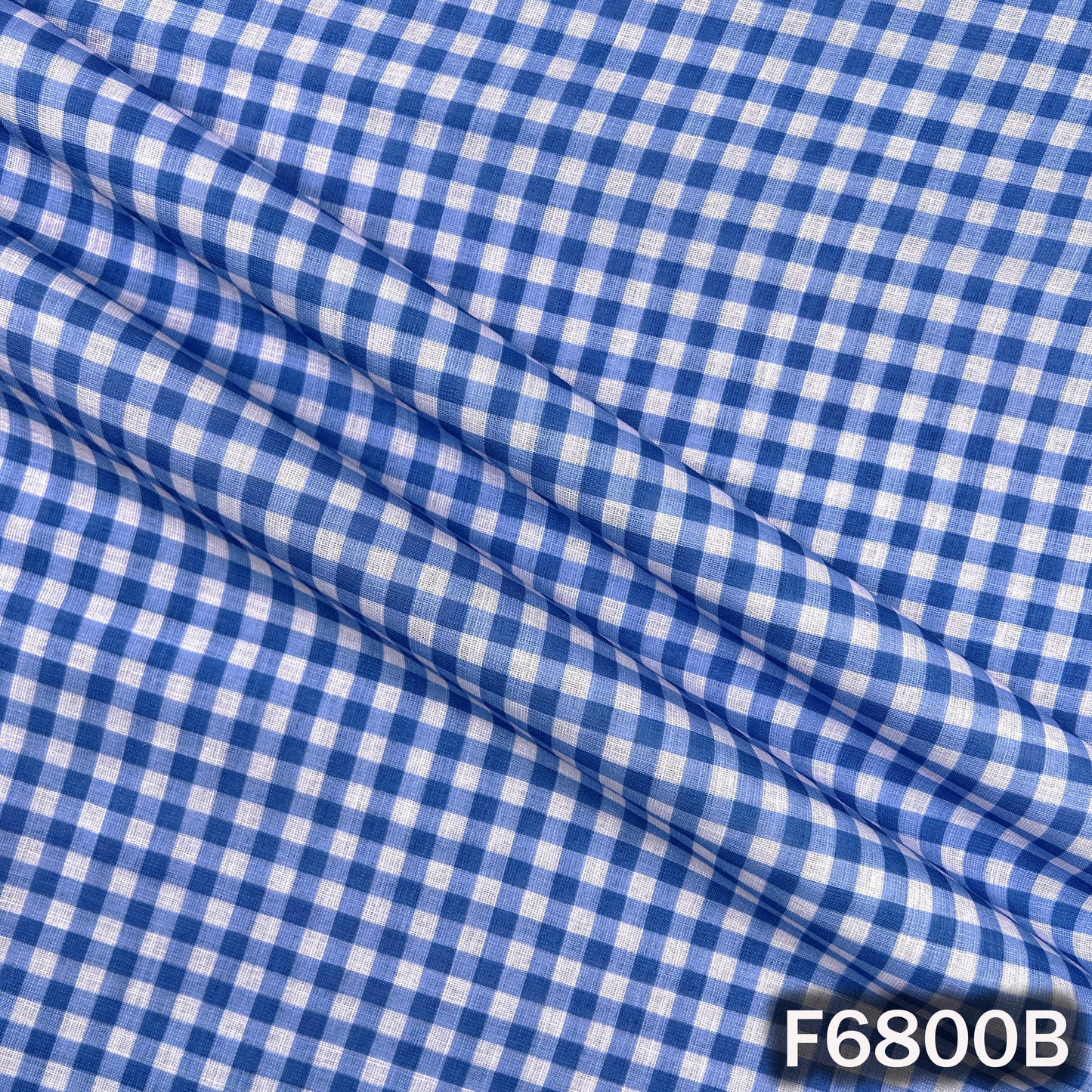 Printed Check Linen Fabric - F6800