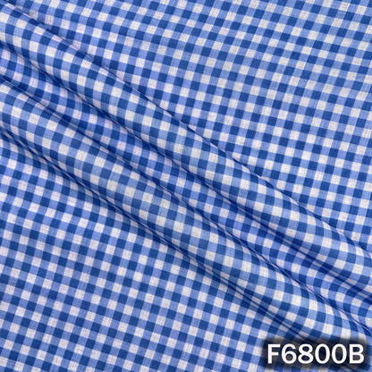 Printed Check Linen Fabric - F6800