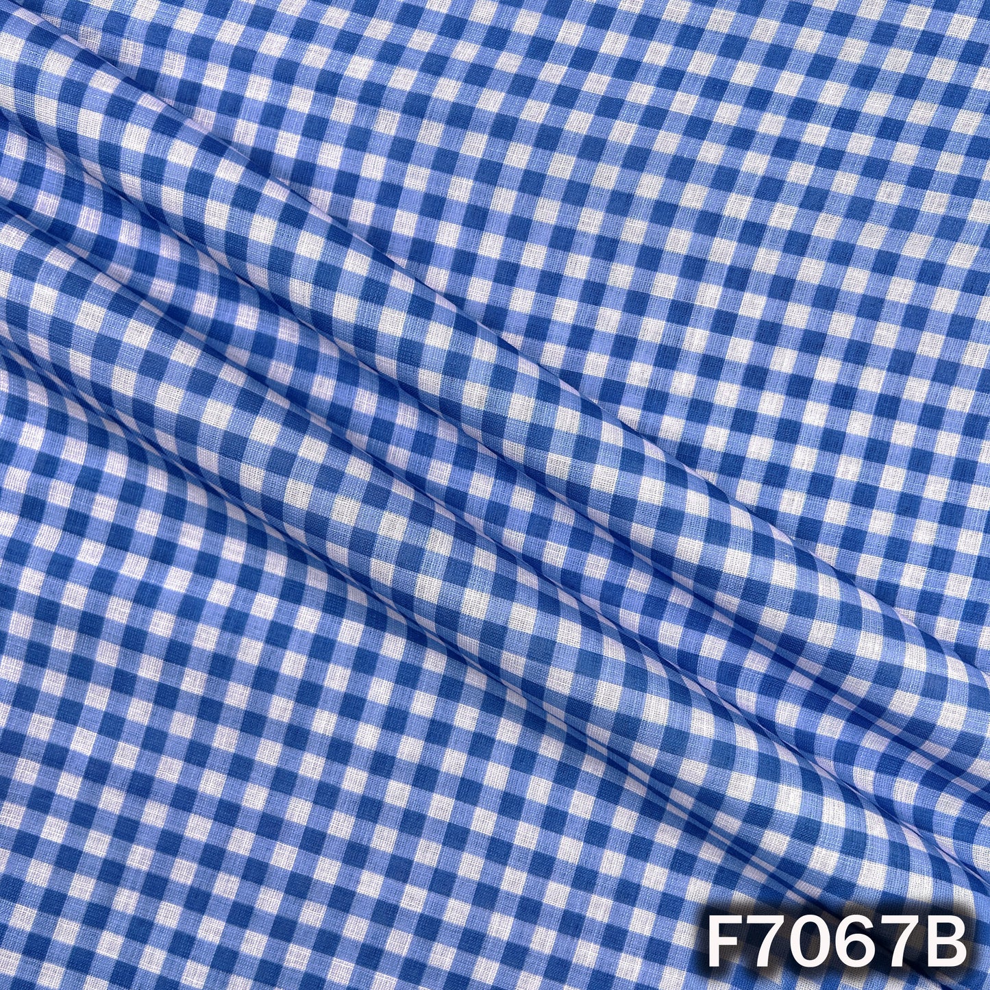 Printed Check Linen Fabric - F7067