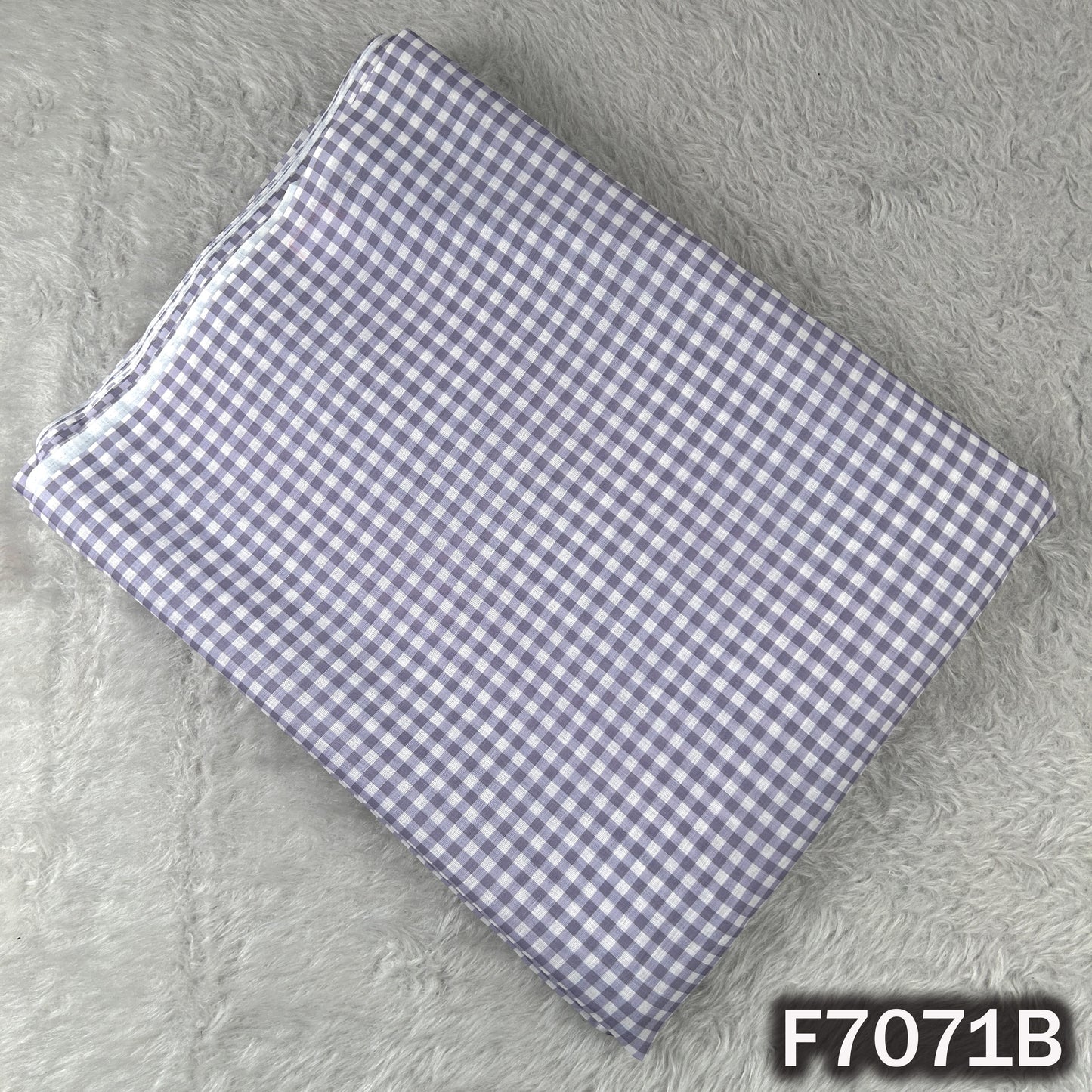 Printed Check Linen Fabric - F7071
