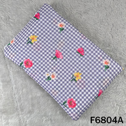 Printed Check Linen Fabric - F6804