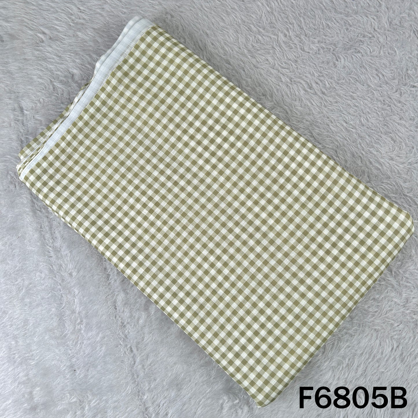 Printed Check Linen Fabric - F6805