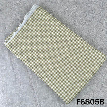 Printed Check Linen Fabric - F6805