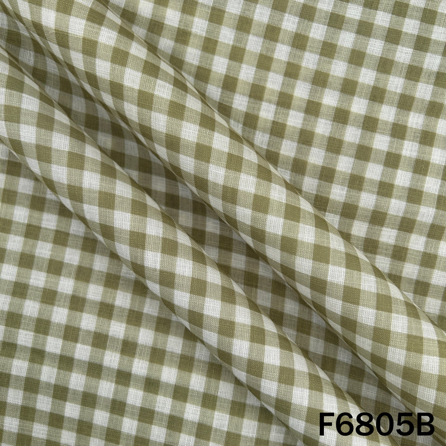 Printed Check Linen Fabric - F6805