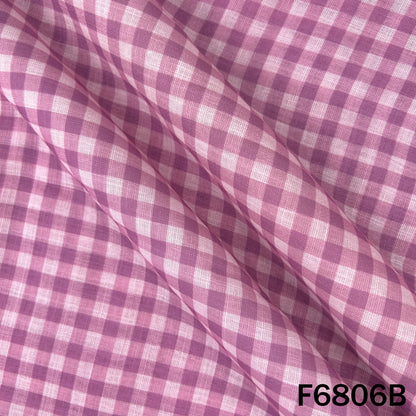 Printed Check Linen Fabric - F6806