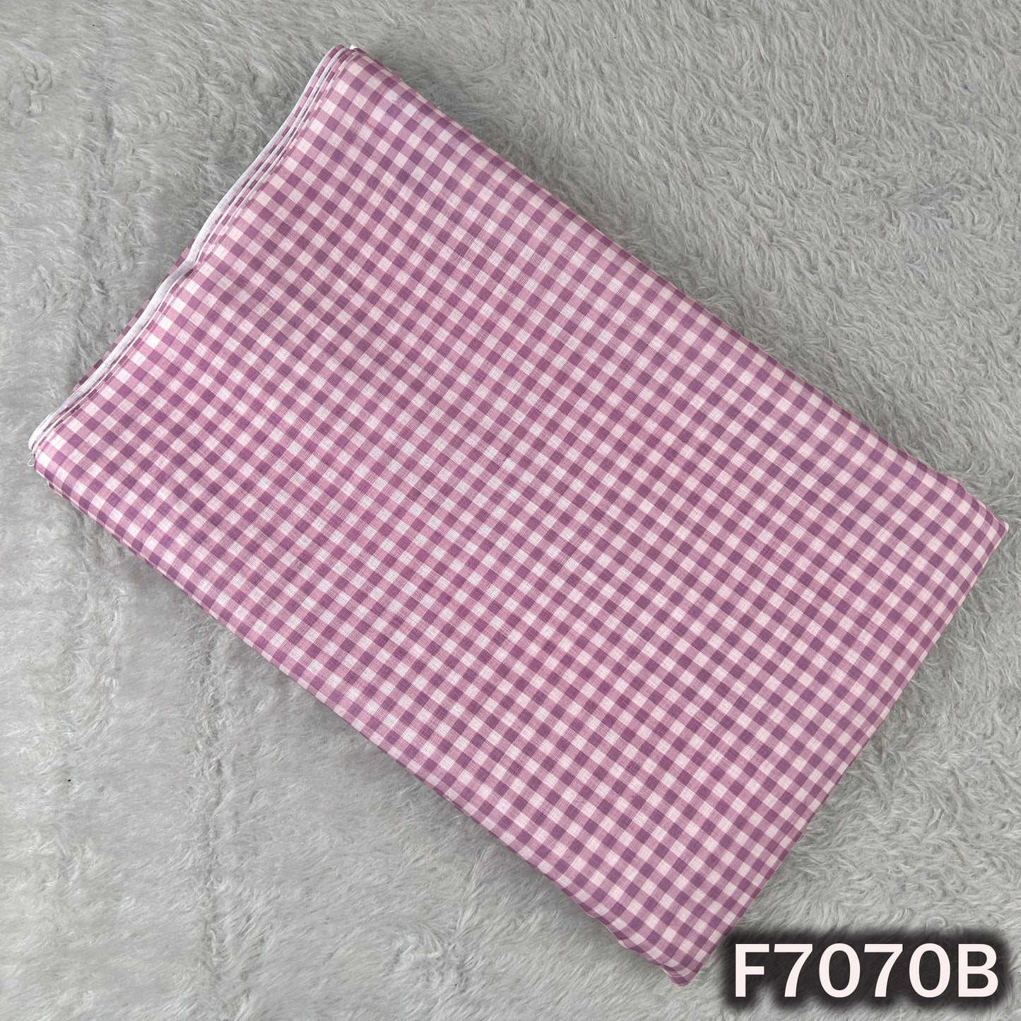 Printed Check Linen Fabric - F7070