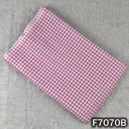 Printed Check Linen Fabric - F7070