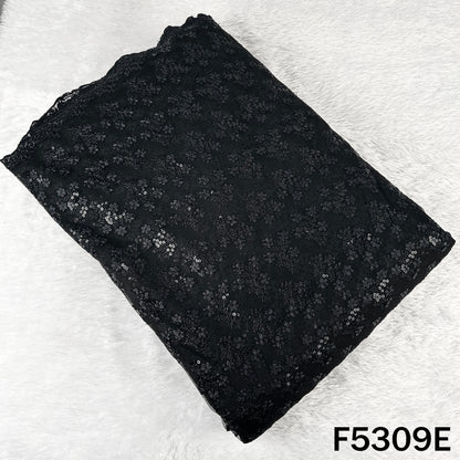 Thread Sequins Embroidered Net Fabric - F5309