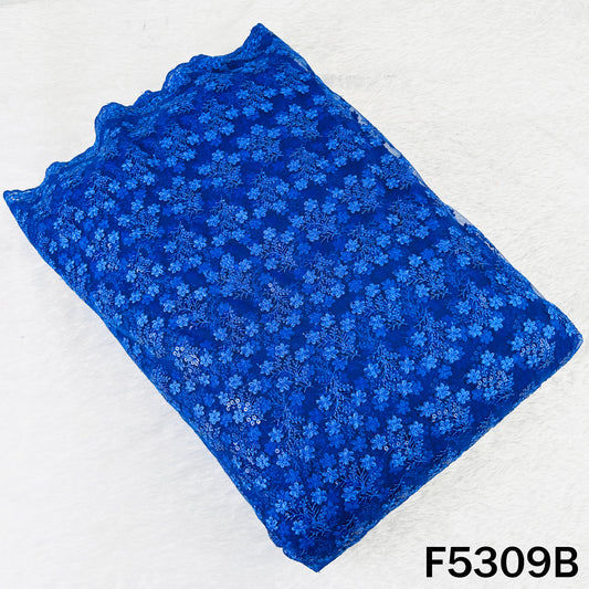 Thread Sequins Embroidered Net Fabric - F5309
