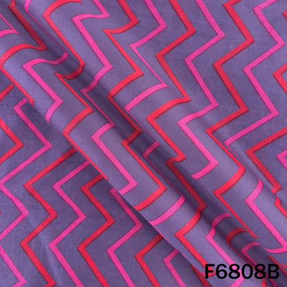 Printed Tussar Chanderi Fabric - F6808